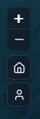 Zoom navigation controls and map controls trigger button
